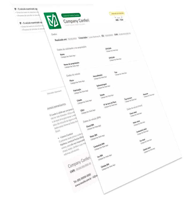 Imagem de laudo modelo